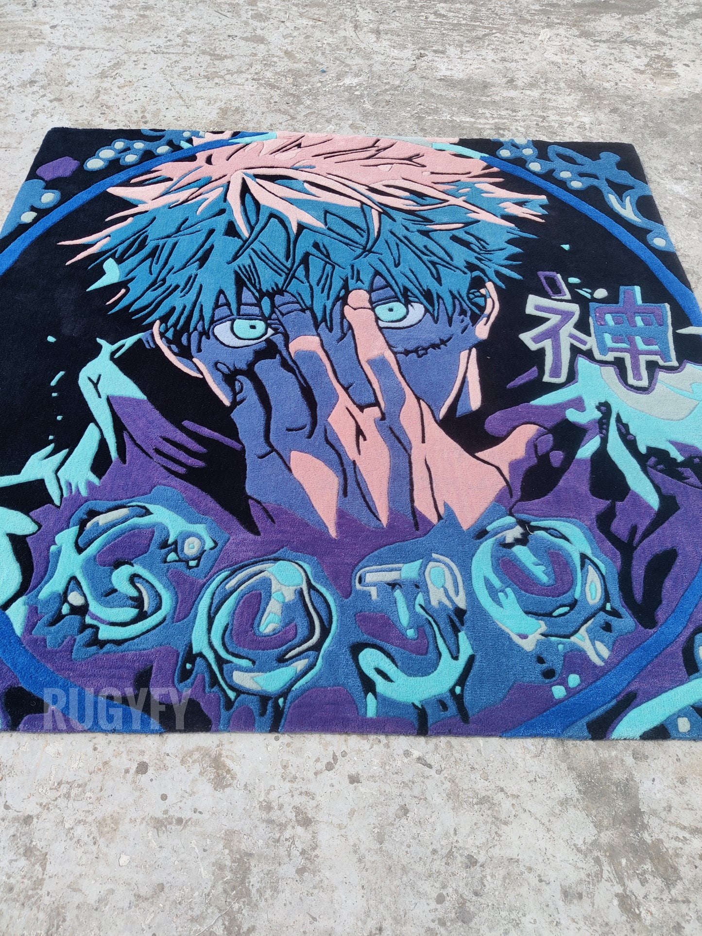 سجادة جديدة مصنوعة يدويًا من Anime Manga مخصصة يدويًا 100% من الصوف / لغرفة الألعاب، غرفة المعيشة، غرفة النوم، سجادة معنقدة مصنوعة يدويًا حسب الطلب