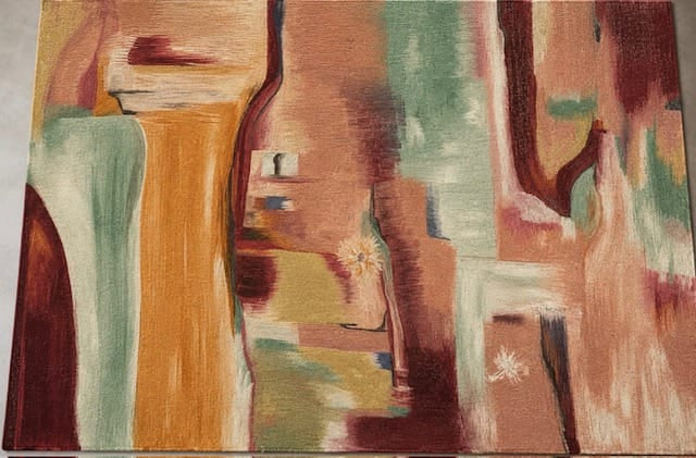 Custom Hand Knotted Wool Area Rug For Dr . Essam