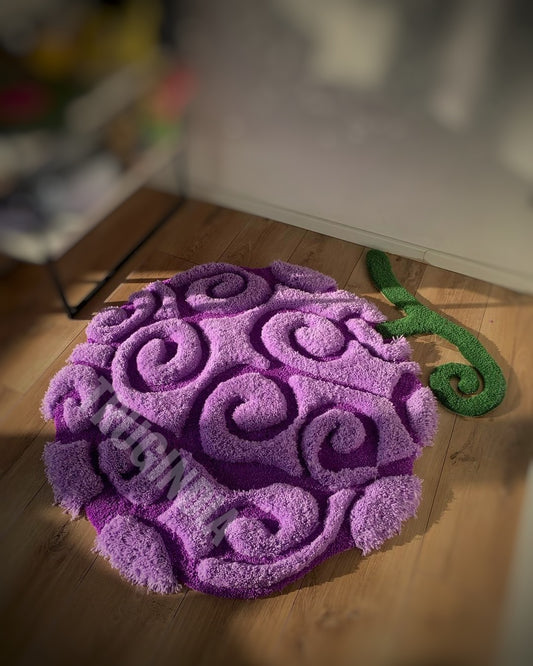 3D Gomu Gomu Devil Fruit rug Handmade woo tufted rug / 3D anime rug for living room , Bedroom and Kids room / Devil Fruit