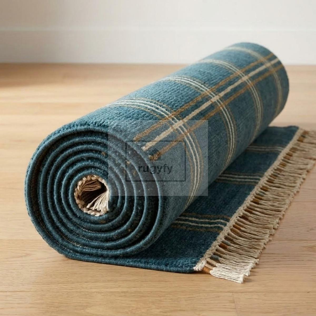 Teal & Cream Vintage Oushak Area Rug | 9x12 10x14 ft Hand-Knotted Wool | Living Room Dining Room
