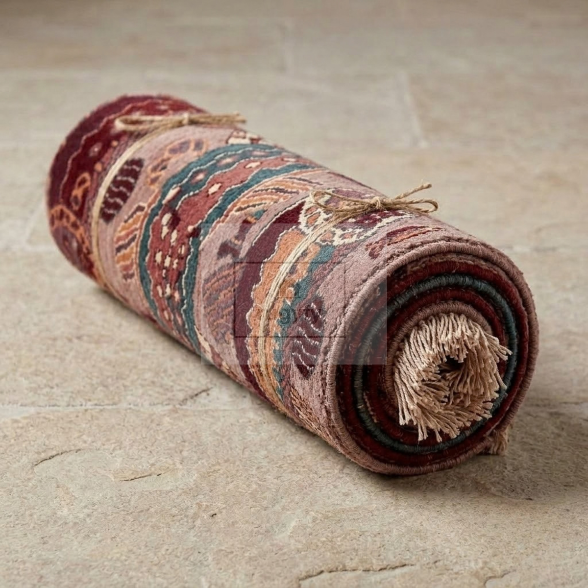 Dusty Rose & Burgundy Vintage Oushak Area Rug | 9x12 10x14 ft Hand-Knotted Wool | Living Room Dining Room