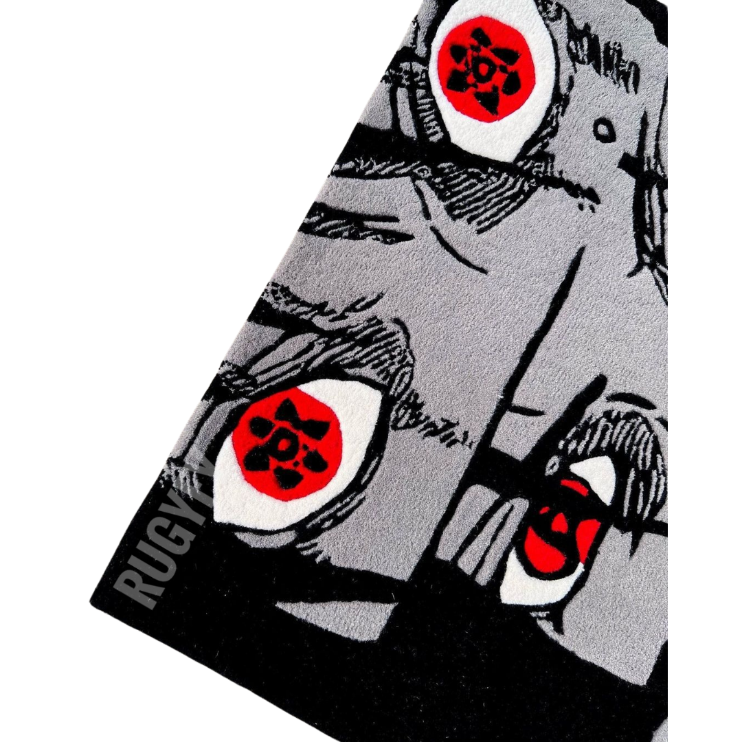 Custom Anime Naruto Hand-Tufted / Custom  The Sharingan Rug / custom Wool Area Rug carpet for Room , bedroom and Kid Room Rug