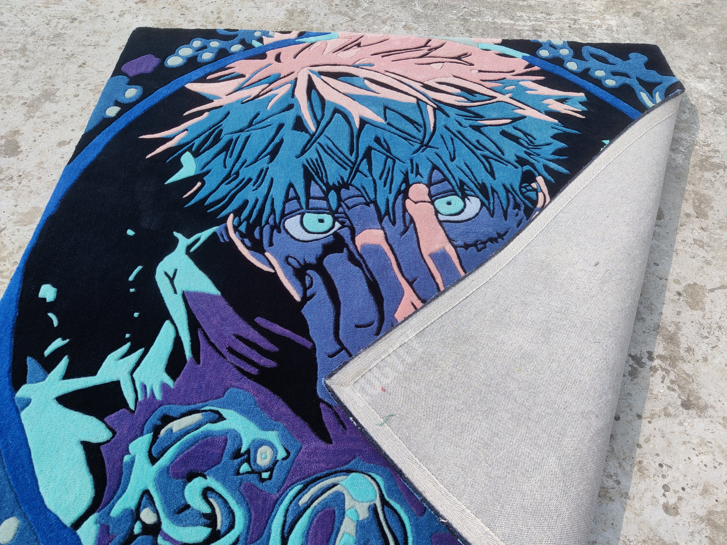 New Anime Manga Custom Made Hand-Tufted 100% Wool Area Rug Carpet /For Gaming Room , Living Room , Bedroom , Custom Made Handmade Tufted Rug