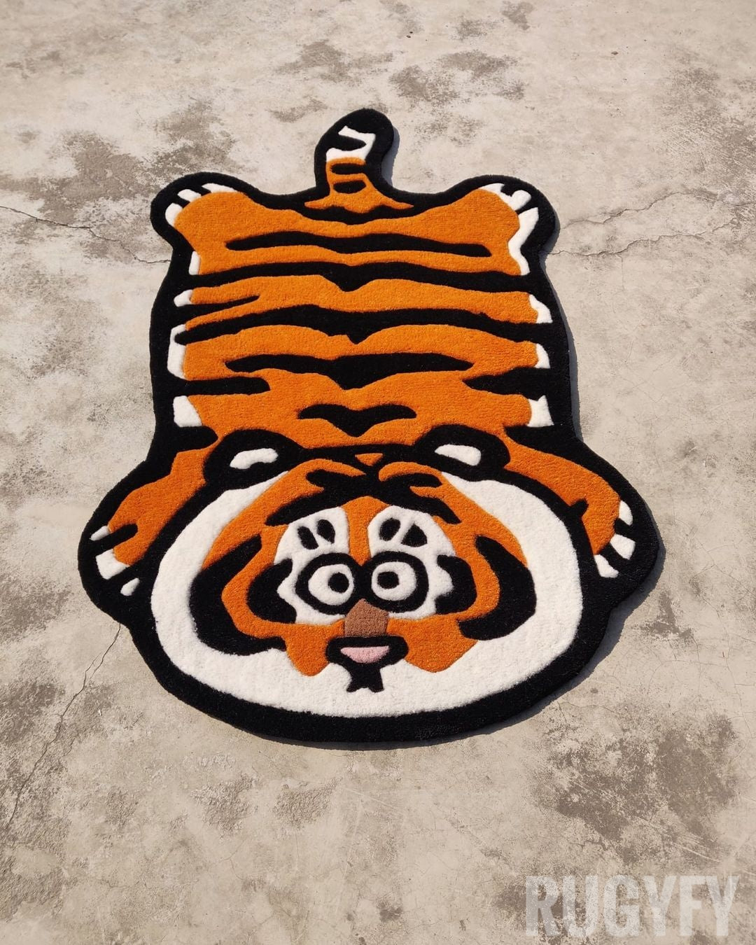 Small Tiger Custom Hand-Tufted Wool Rug Area Carpet / Wool Rug for Living Room and Bedroom / Kids Room Rugs