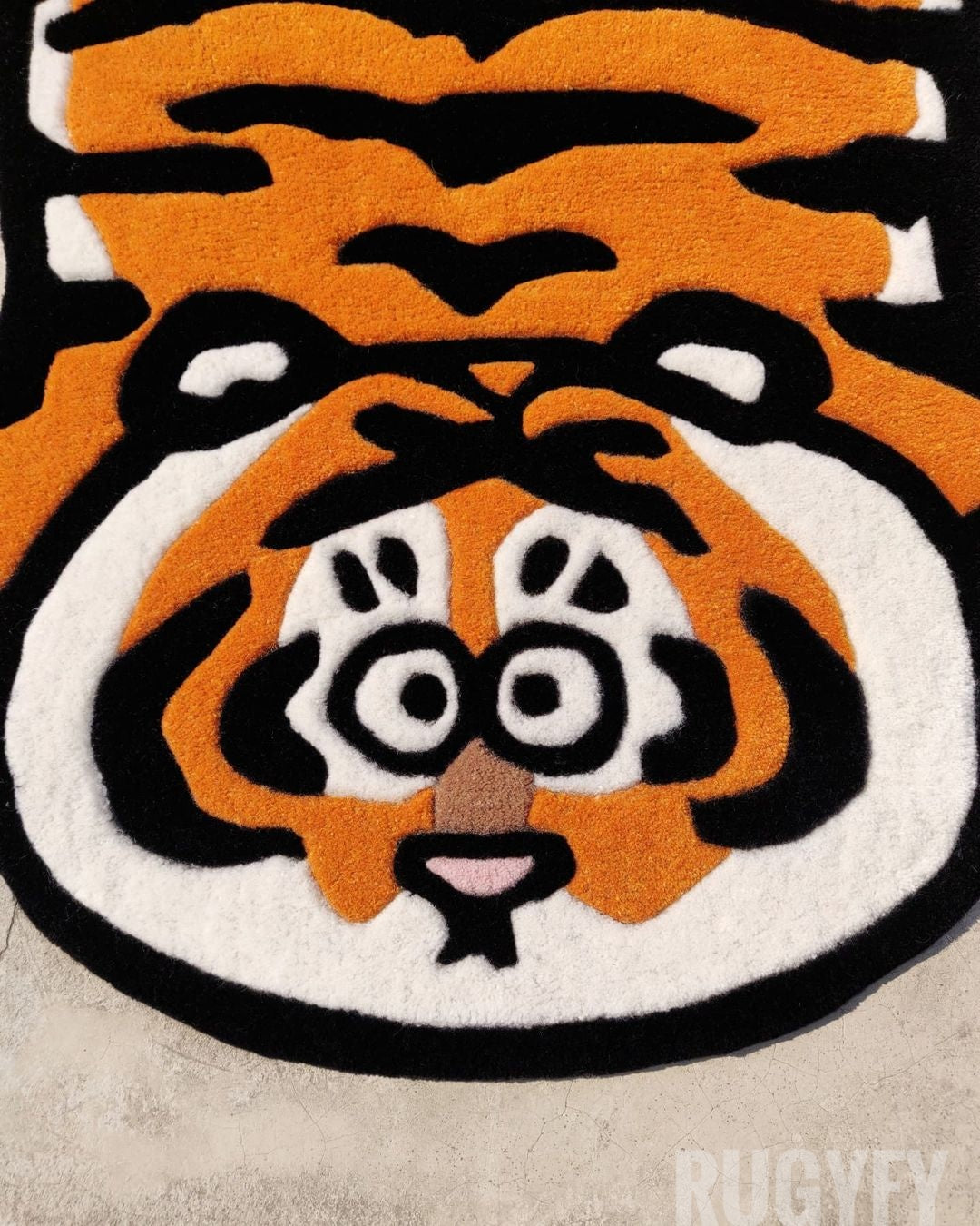 Small Tiger Custom Hand-Tufted Wool Rug Area Carpet / Wool Rug for Living Room and Bedroom / Kids Room Rugs