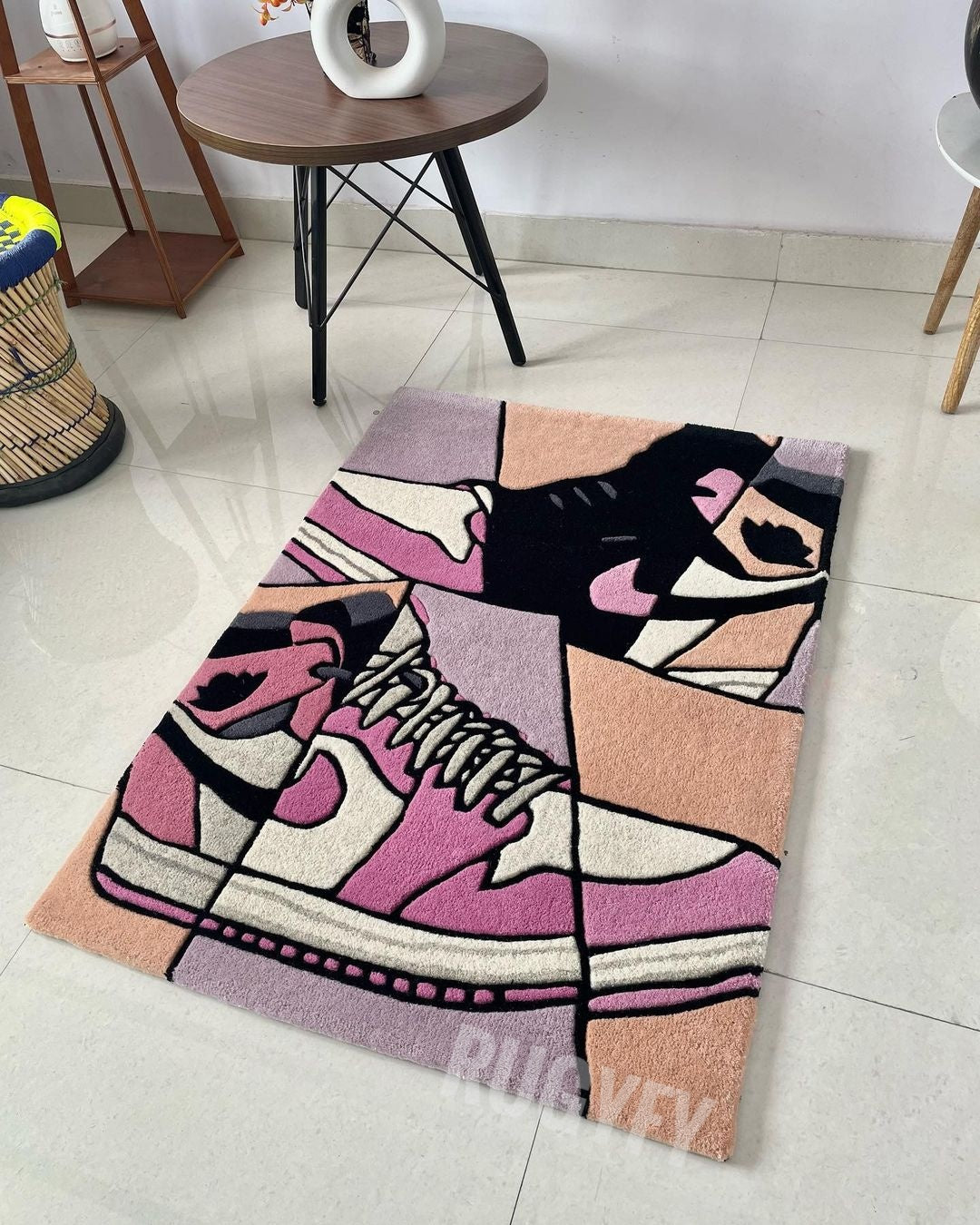 Custom Sneaker / Handmade Custom Rug / Hand-Tufted wool rug for living room / Rug for Kidsroom and Bedroom