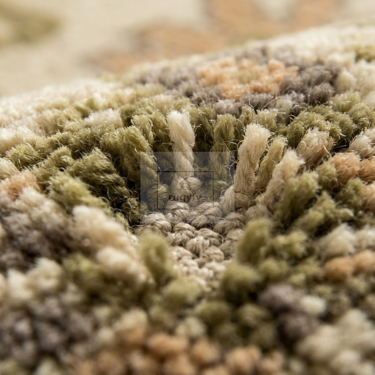 Cream & Soft Taupe Sultanabad Oushak Rug | Hand-Knotted Wool 8x10 9x12 | Muted Neutral Palmette Rug