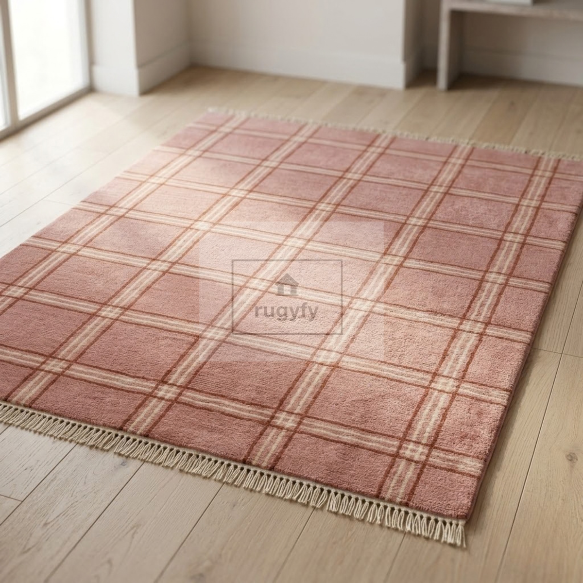Rose & Ivory Turkish Oushak Rug | 5x8 8x10 ft Hand-Knotted New Zealand Wool | Living Room Bedroom Rug