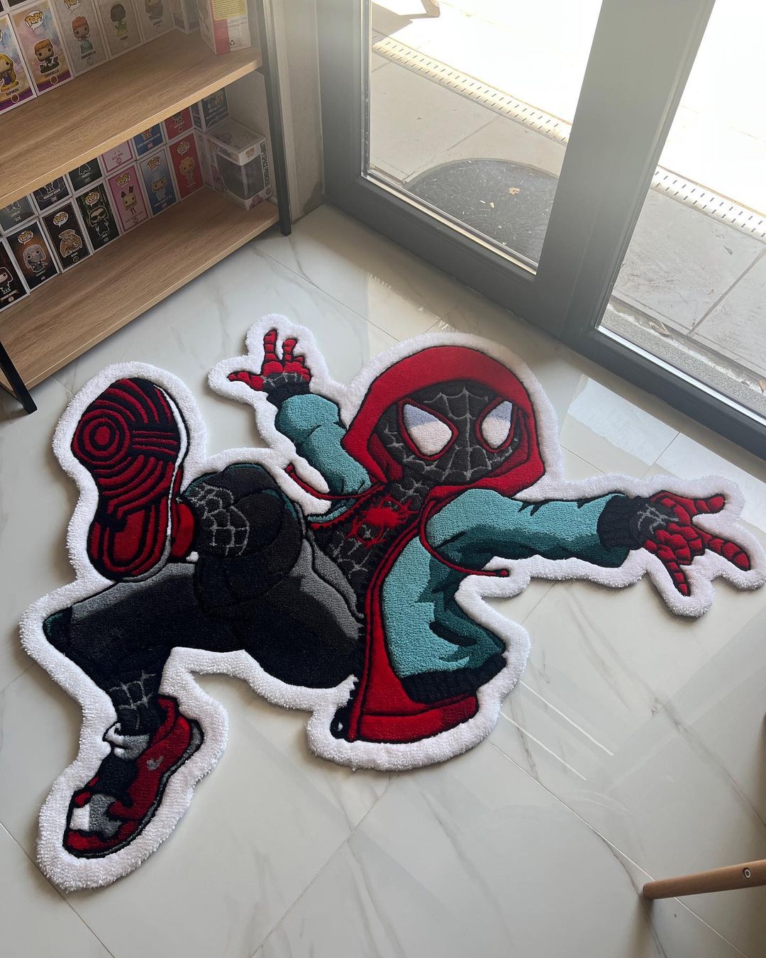 Handmade Custom Miles Morales  Rug / Anime Custom Rugs / Rug for Kids Room