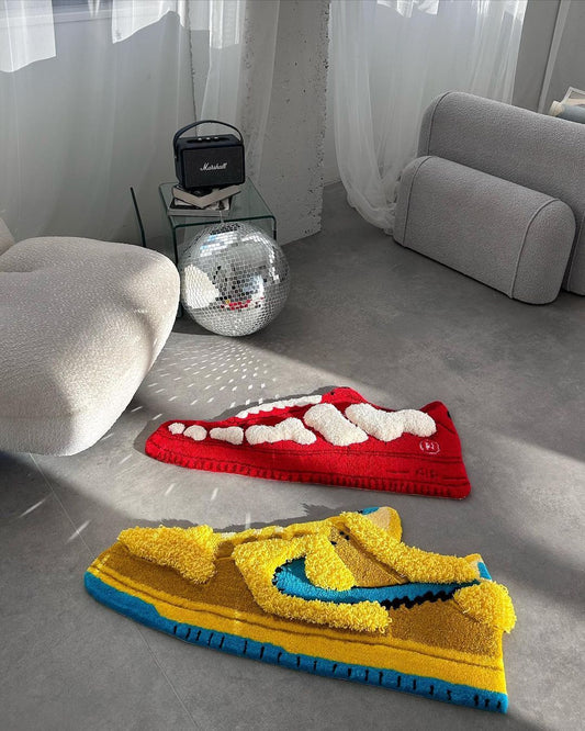 3D Custom Sneaker Hand-Tufted Rug / 3D Wool Rug / Custom Home decor