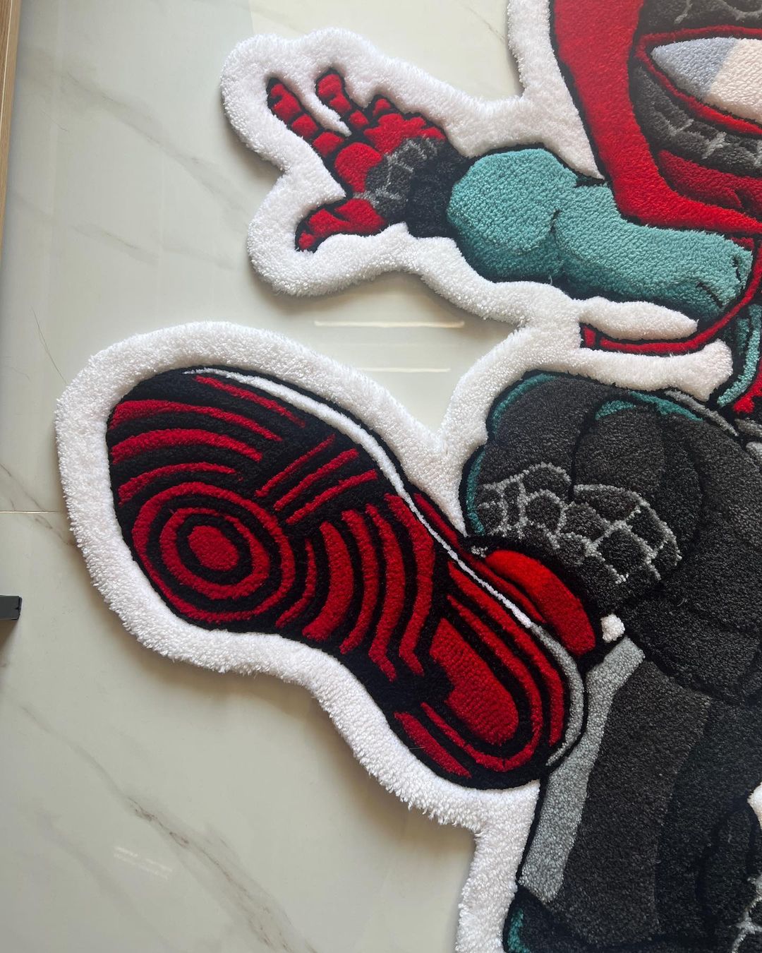 Handmade Custom Miles Morales  Rug / Anime Custom Rugs / Rug for Kids Room