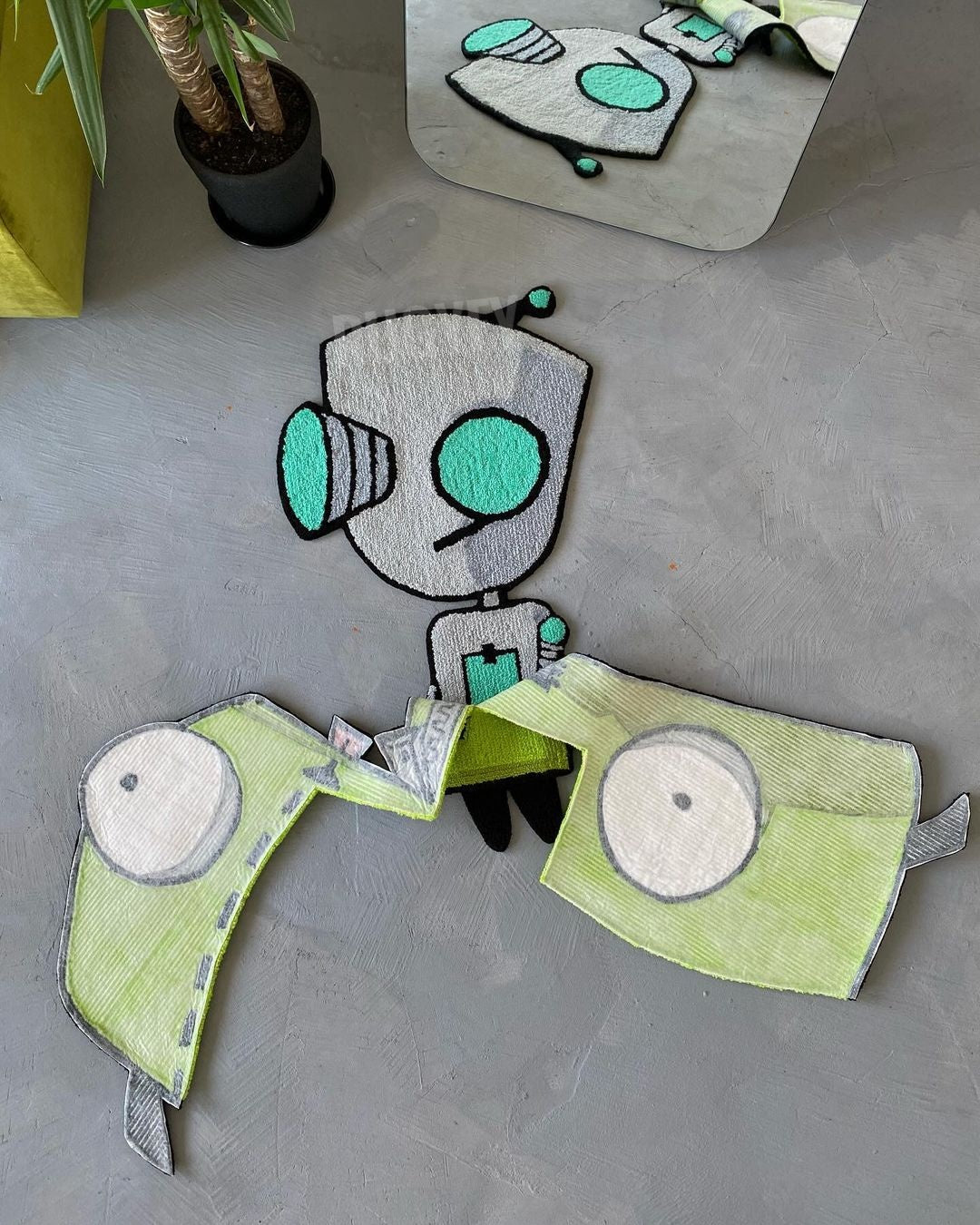 Double body GIR rug / Hand-Tufted Wool Rug / Handmade Custom Anime  Rug