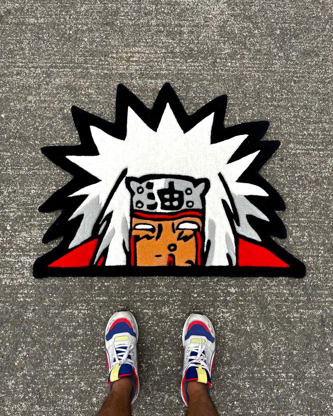 Handmade Jiraiyan Custom Anime Rugs , Hand-Tufted Rug , Custom Rug For Bedroom