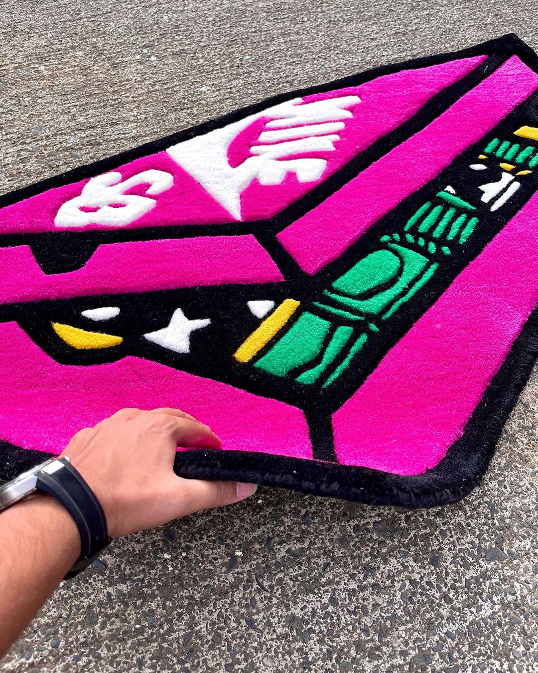 Handmade Custom Sneaker Box Rug , Custom Hand-Tufted Rug