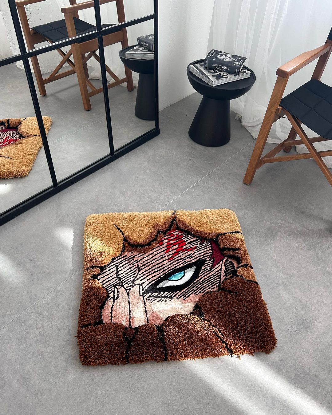 Gaara 3D Custom Hand-Tufted Rug , Handmade Wool Rug , Anime Custom Made Rug