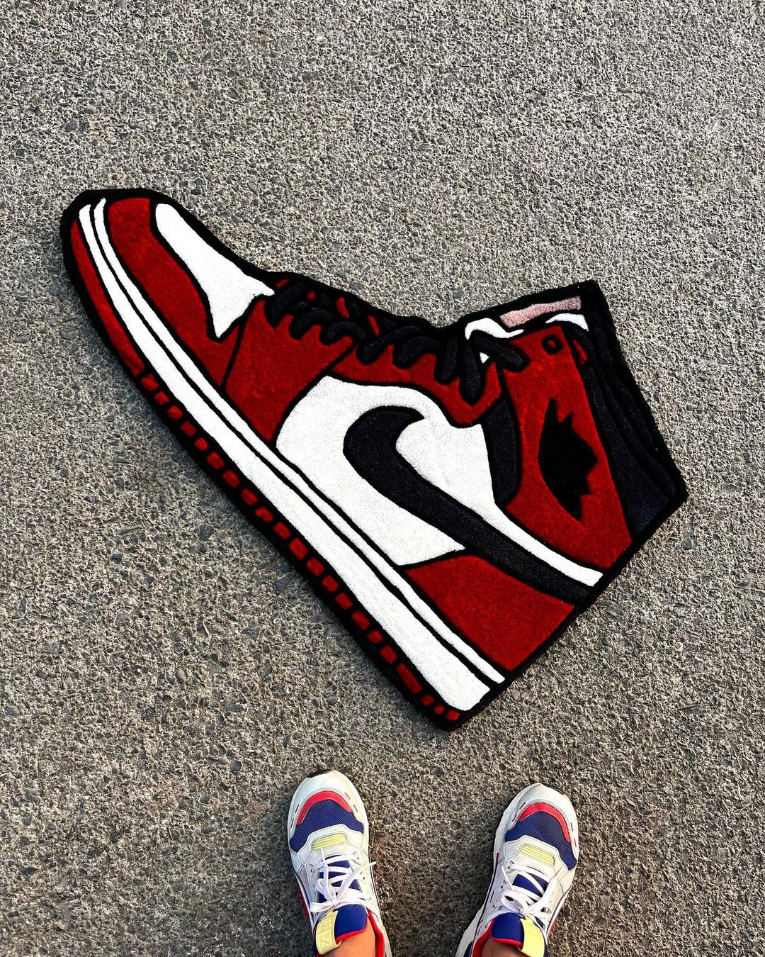 Custom Sneaker Air Rug , Hand-Tufted Wool Custom Sneaker Rugs , Rug for bedroom