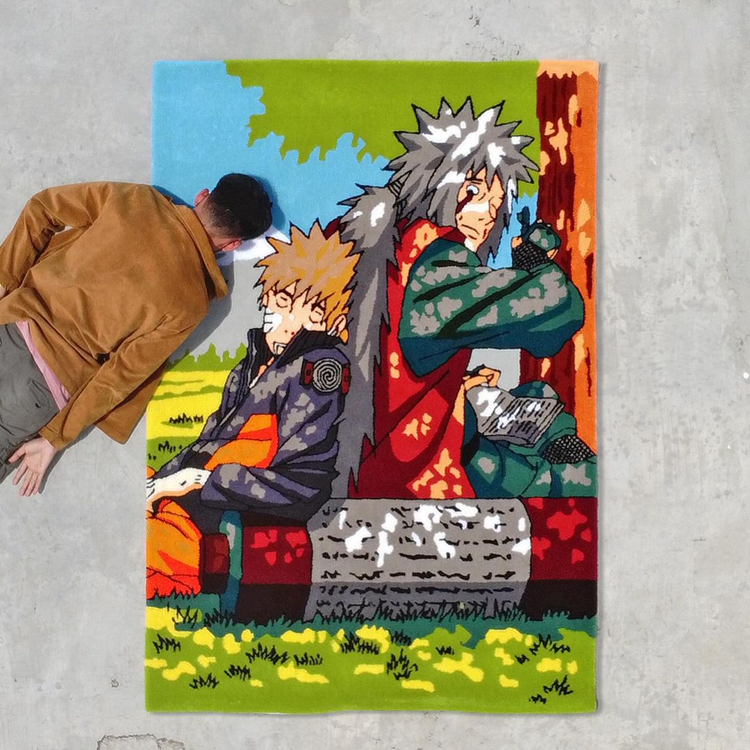 Handmade Anime Rug , Custom Rug for bedroom