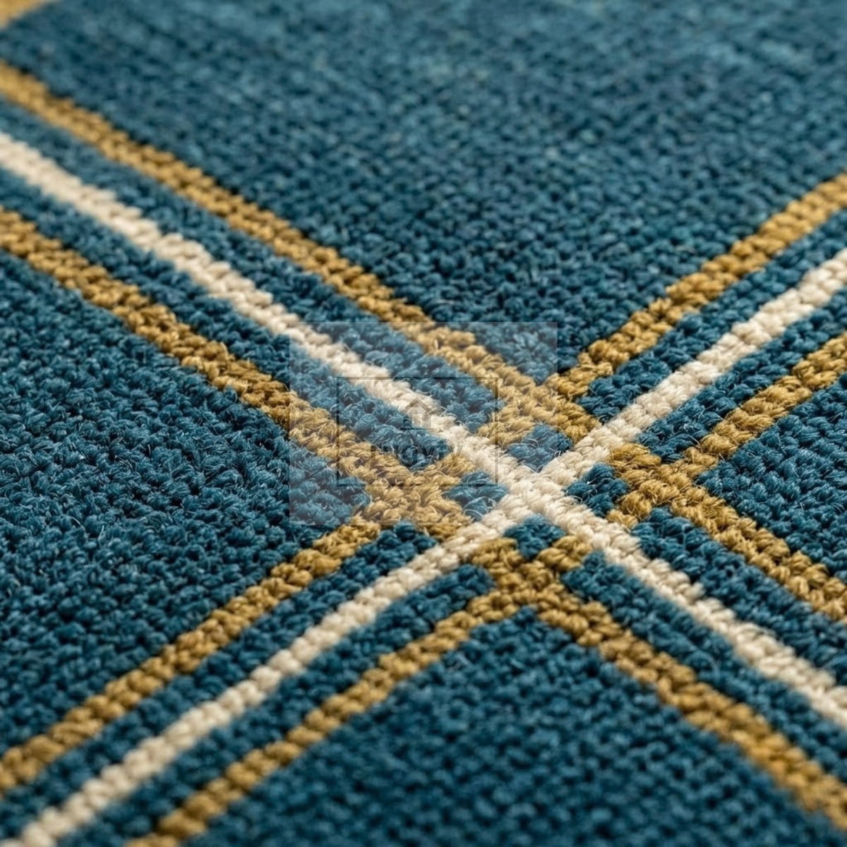 Teal & Cream Vintage Oushak Area Rug | 9x12 10x14 ft Hand-Knotted Wool | Living Room Dining Room