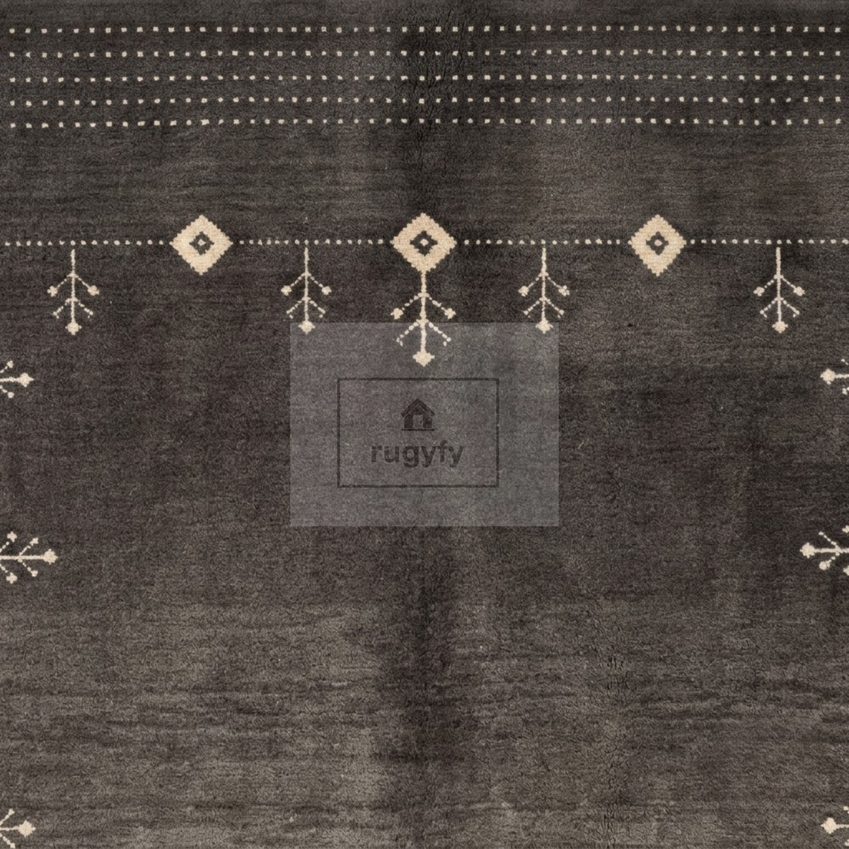 Charcoal & Ivory Turkish Oushak Area Rug | 8x10 9x12 ft Hand-Knotted New Zealand Wool | Living Room Rug