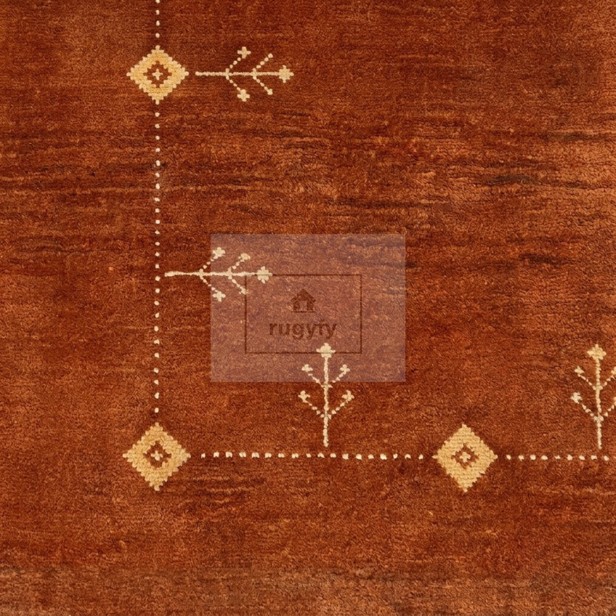 Burnt Orange & Beige Oushak Wool Rug | 6x9 8x10 ft Hand-Knotted | Bedroom Living Room Area Rug