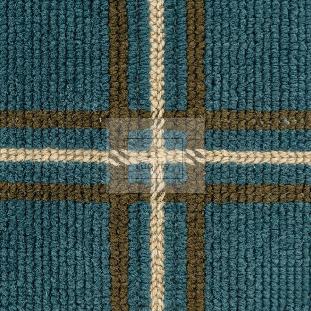 Teal & Cream Vintage Oushak Area Rug | 9x12 10x14 ft Hand-Knotted Wool | Living Room Dining Room
