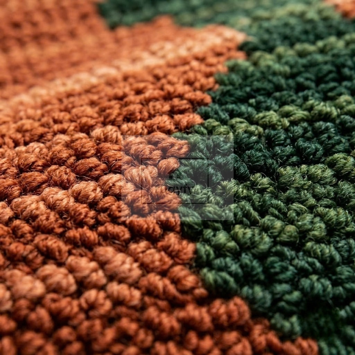 Terracotta & Forest Green Turkish Oushak Rug | 5x8 8x10 ft Hand-Knotted Wool | Living Room Bedroom Rug
