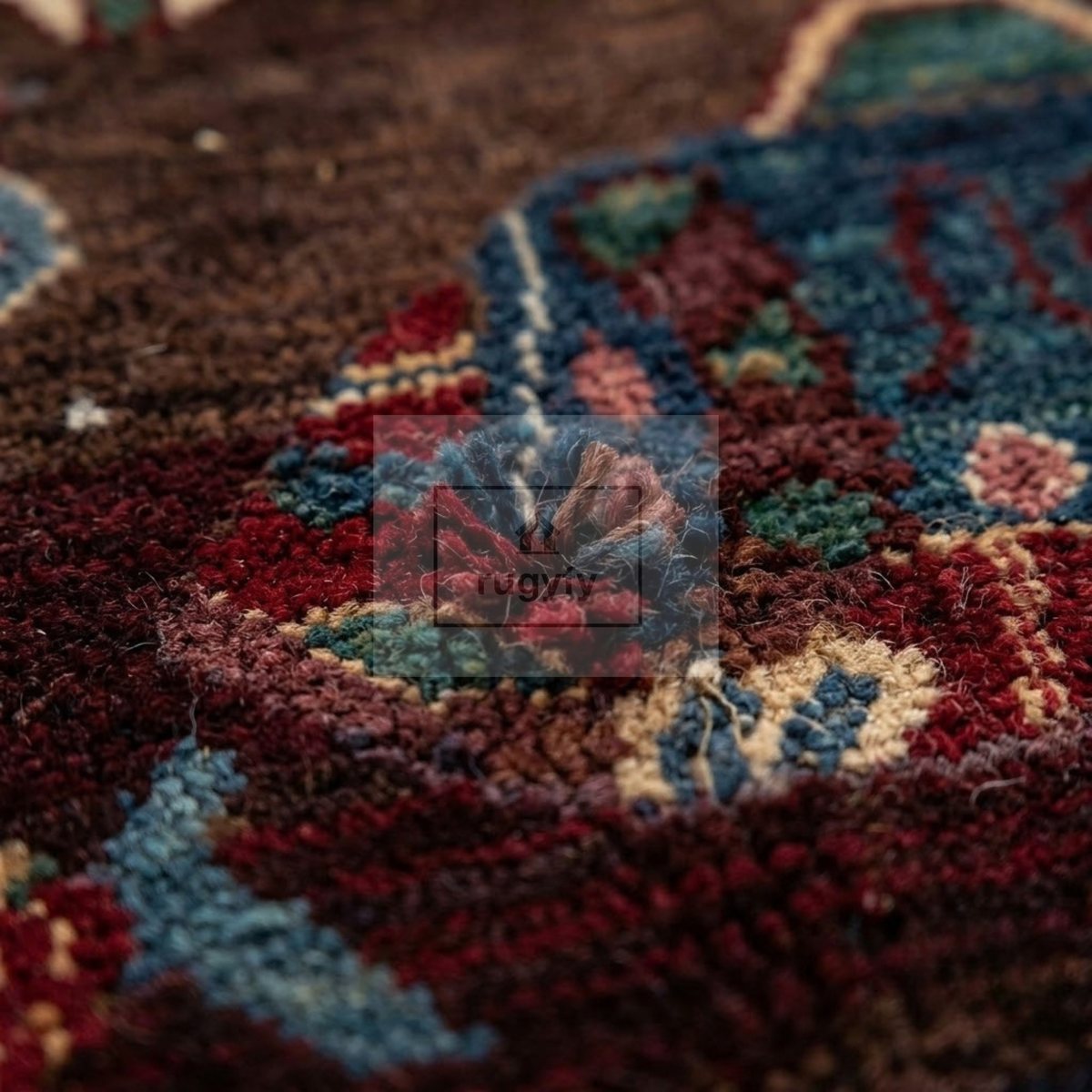 Chocolate Brown & Burgundy Turkish Oushak Rug | 5x8 8x10 ft Hand-Knotted New Zealand Wool | Living Room Bedroom Rug