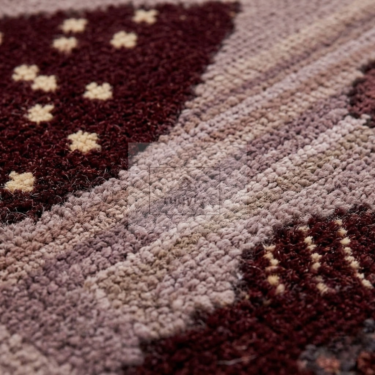 Dusty Rose & Burgundy Vintage Oushak Area Rug | 9x12 10x14 ft Hand-Knotted Wool | Living Room Dining Room