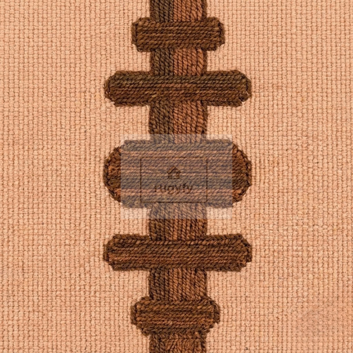 Peach & Brown Turkish Oushak Rug | 5x8 8x10 ft Hand-Knotted Wool | Living Room Bedroom Rug