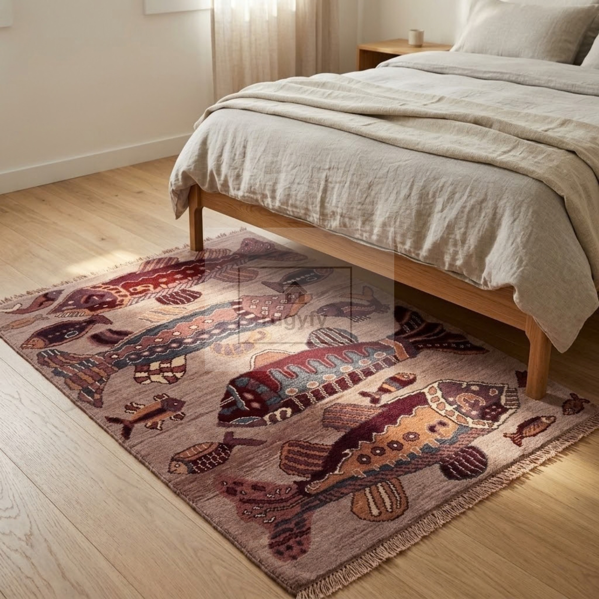 Dusty Rose & Burgundy Vintage Oushak Area Rug | 9x12 10x14 ft Hand-Knotted Wool | Living Room Dining Room