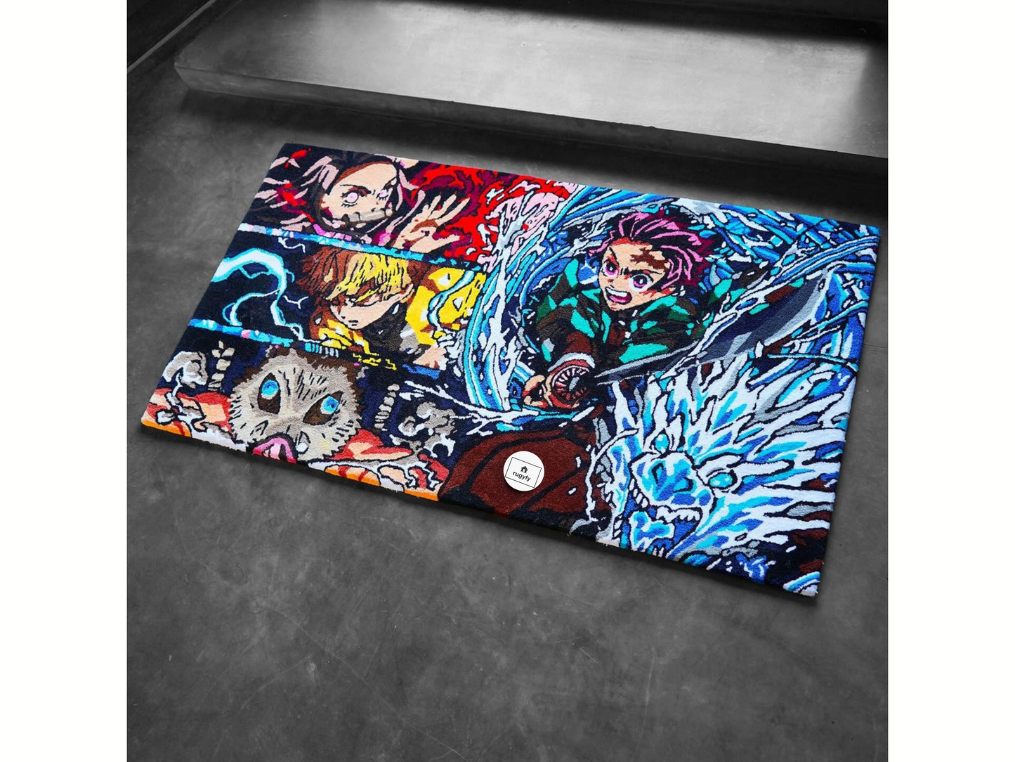 Handmade Anime Manga Custom Rug , Custom Hand-Tufted Rug , Anime rug for Bedroom