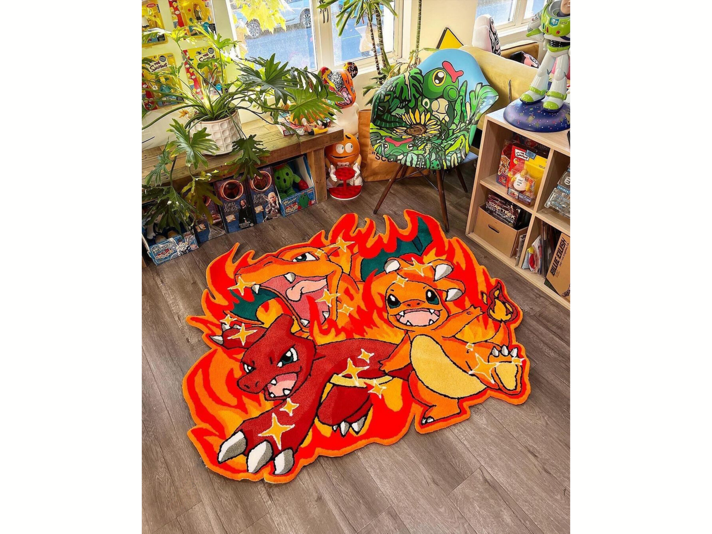 Handmade Pokemon Evolution Custom Rugs , Hand-Tufted Pokemon Rugs