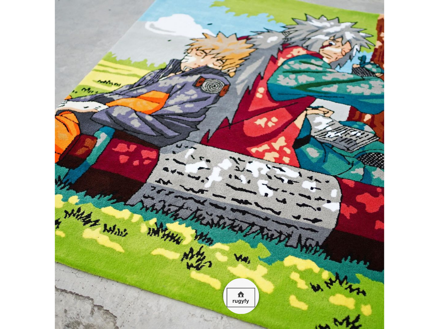 Handmade Anime Rug , Custom Rug for bedroom