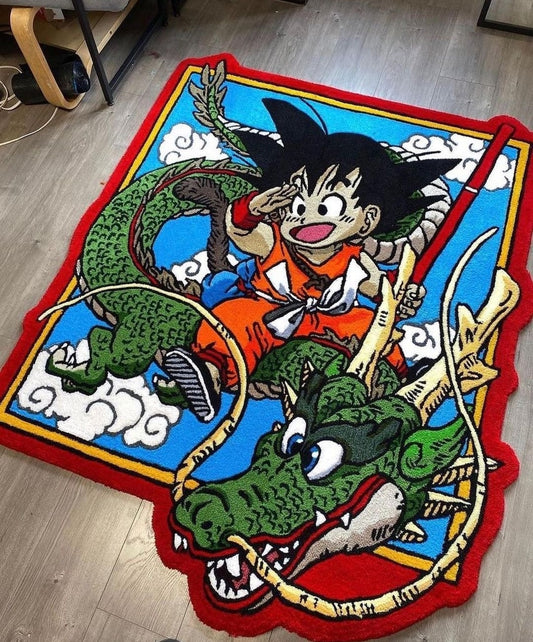 Maßgeschneiderter handgefertigter Anime-Teppich aus getufteter Wolle / handgetufteter Teppich für Wohn- und Schlafzimmer