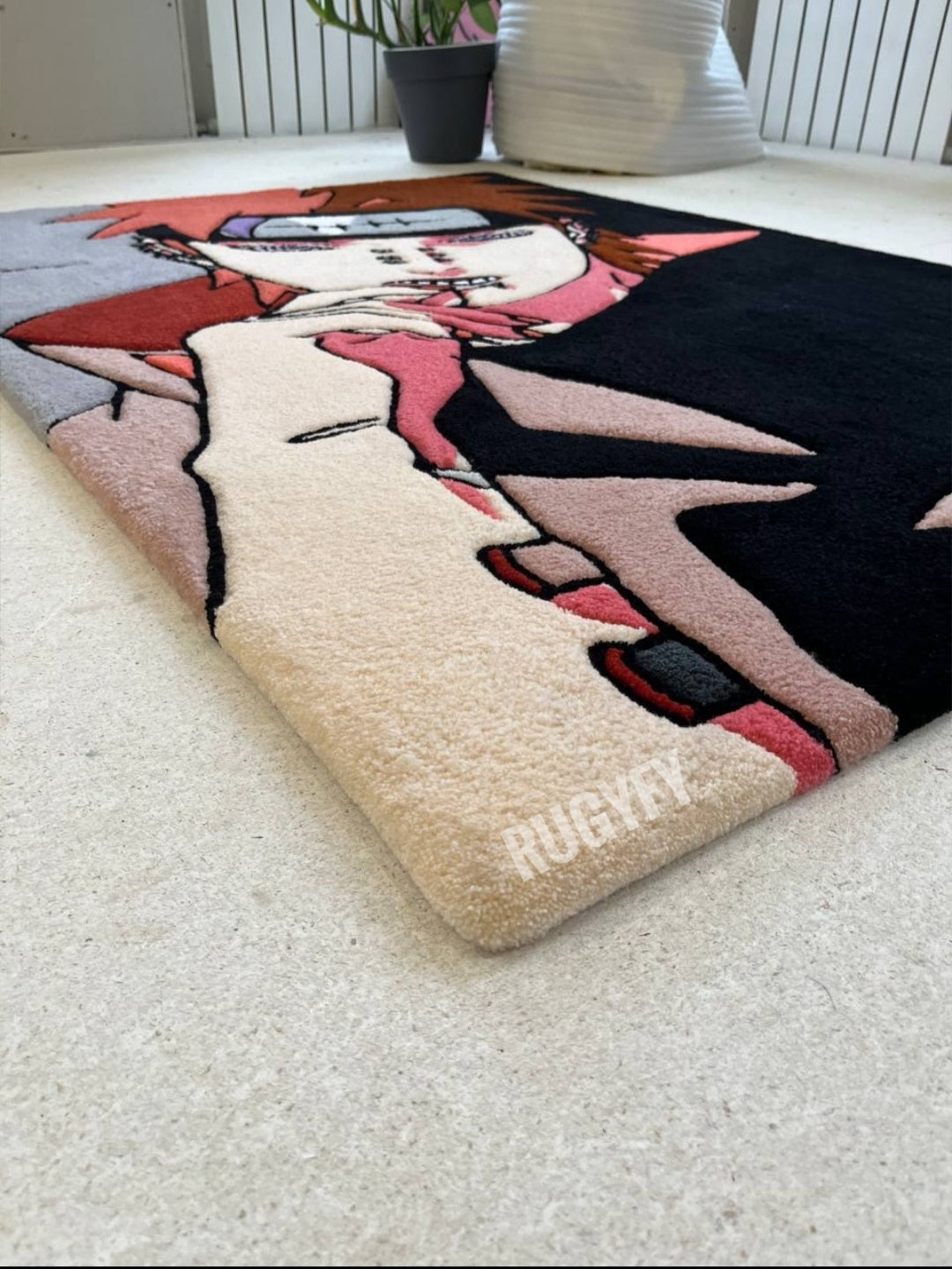 Anime custom rug for living room / Gaming room Custom made Rug / Hand-Tufted Wool Rug