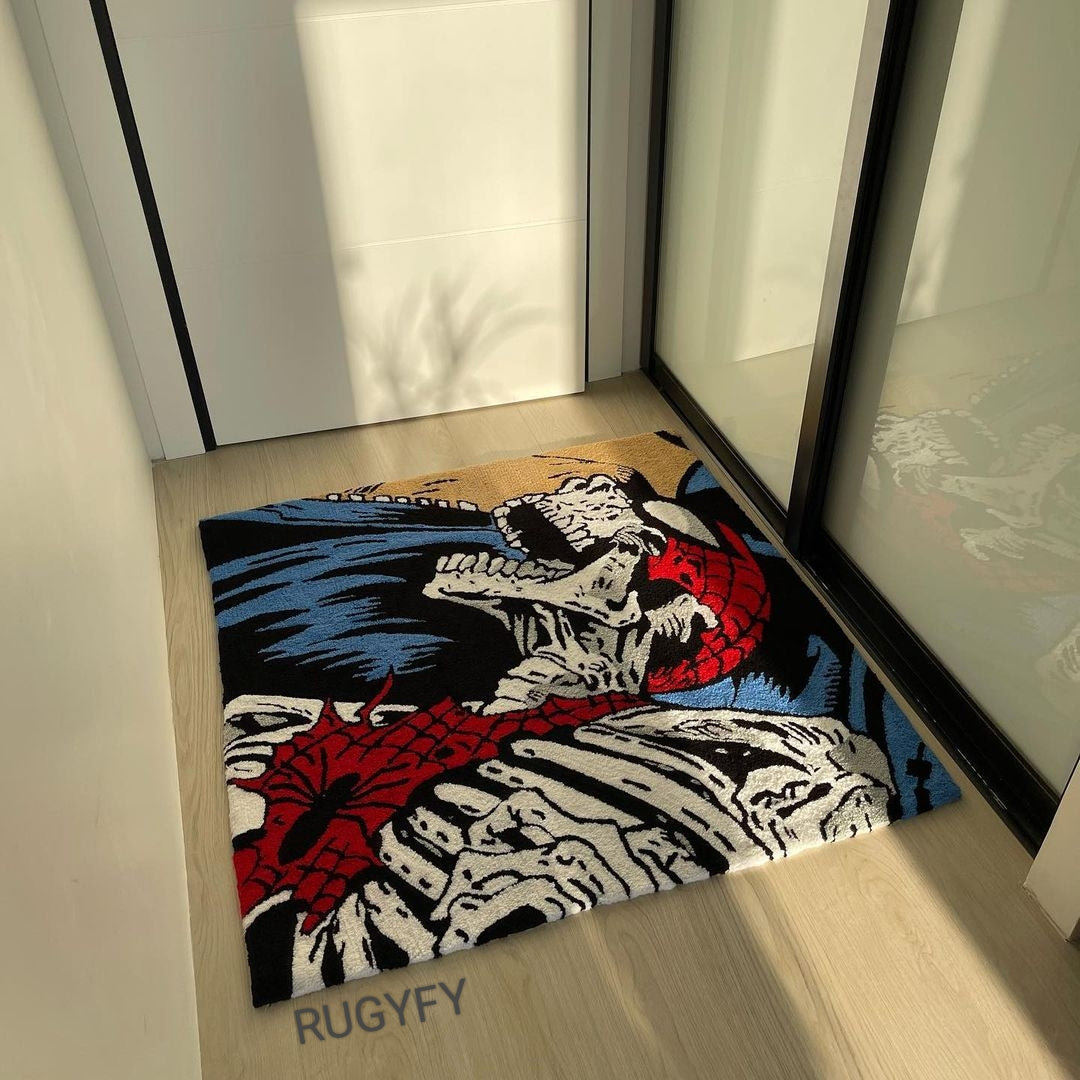 Handmade Anime Custom Rug , Anime handmade rug for living room and kids room