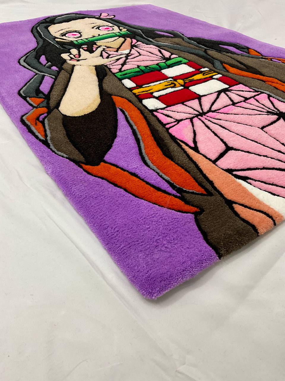 Inosuke Rug New Anime Nezuko Custom Made Hand-Tufted Wool Rug / Demon Slayer Custom ...