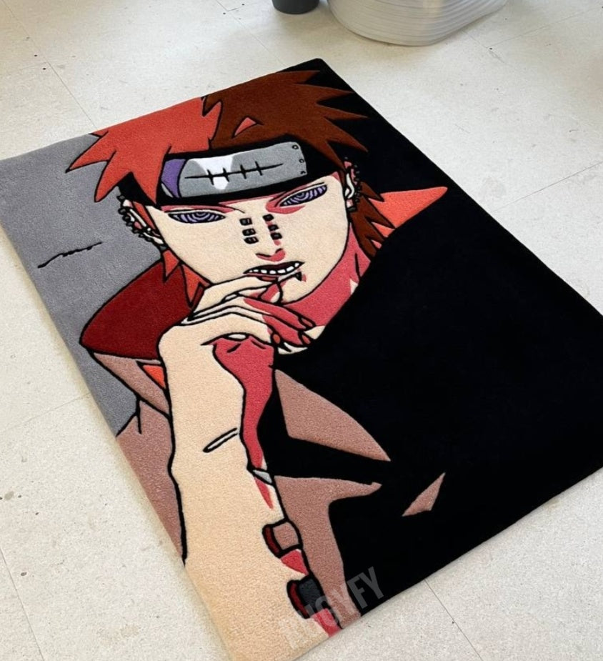 Anime custom rug for living room / Gaming room Custom made Rug / Hand-Tufted Wool Rug