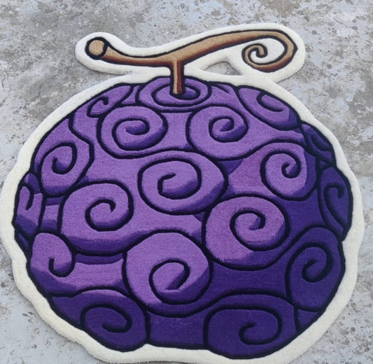 سجادة فاكهة الشيطان Gomu Gomu / سجادة منطقة الصوف الملفوفة يدويًا / قطعة واحدة مصنوعة خصيصًا لتزيين الغرفة