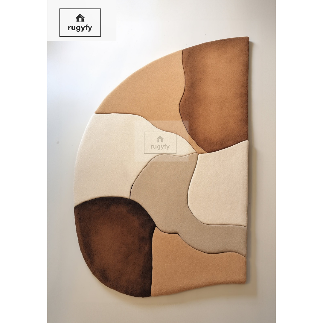 Modern Abstract Irregular Shape Soft Wool Handmade Hand Tufted Area Rug for Home, Office, Living Room, Kids Room 4*6, 5*8, 6*9, 8*10, 9*12