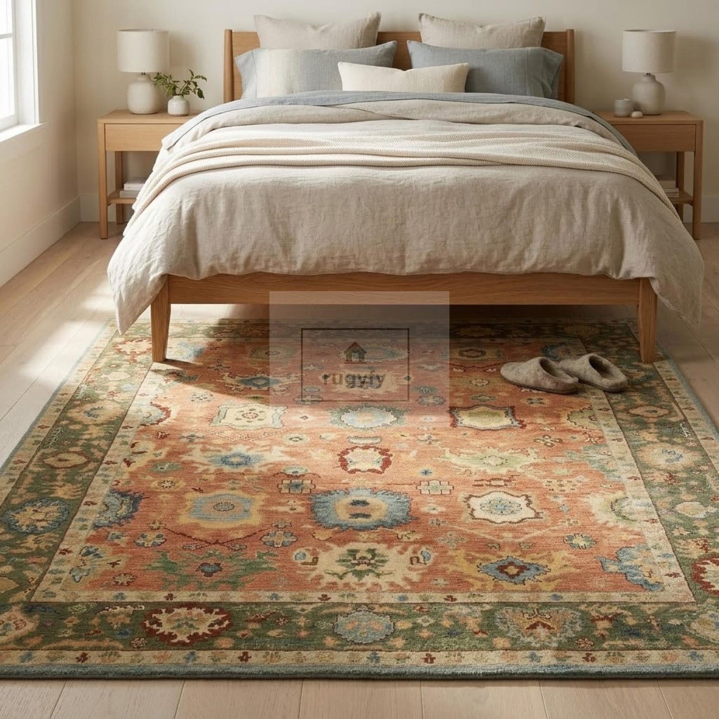 Custom Hand-Knotted Oushak Wool Rug for Interior Designers | Terracotta Anatolian Design, Trade & Contract Sizes