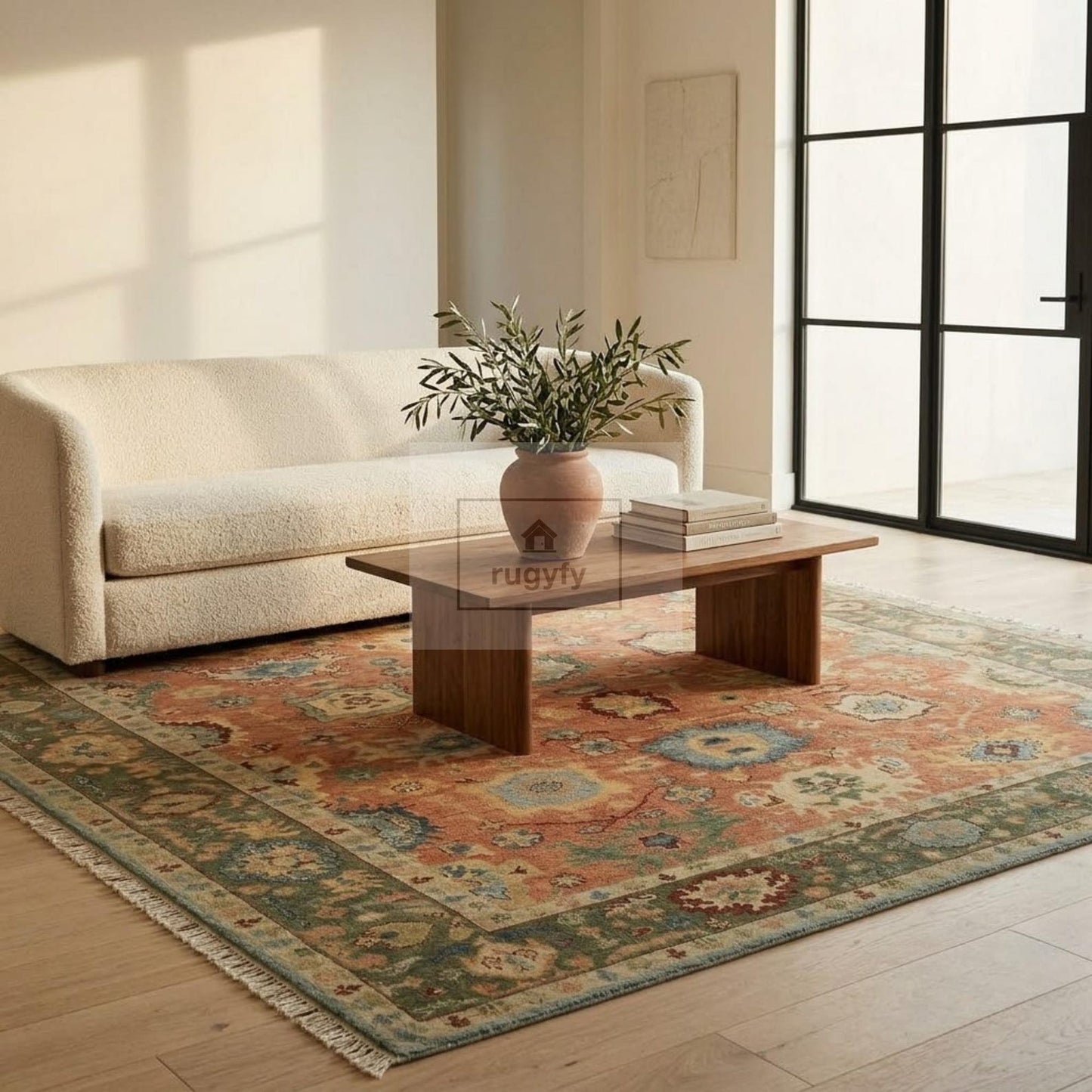 Custom Hand-Knotted Oushak Wool Rug for Interior Designers | Terracotta Anatolian Design, Trade & Contract Sizes