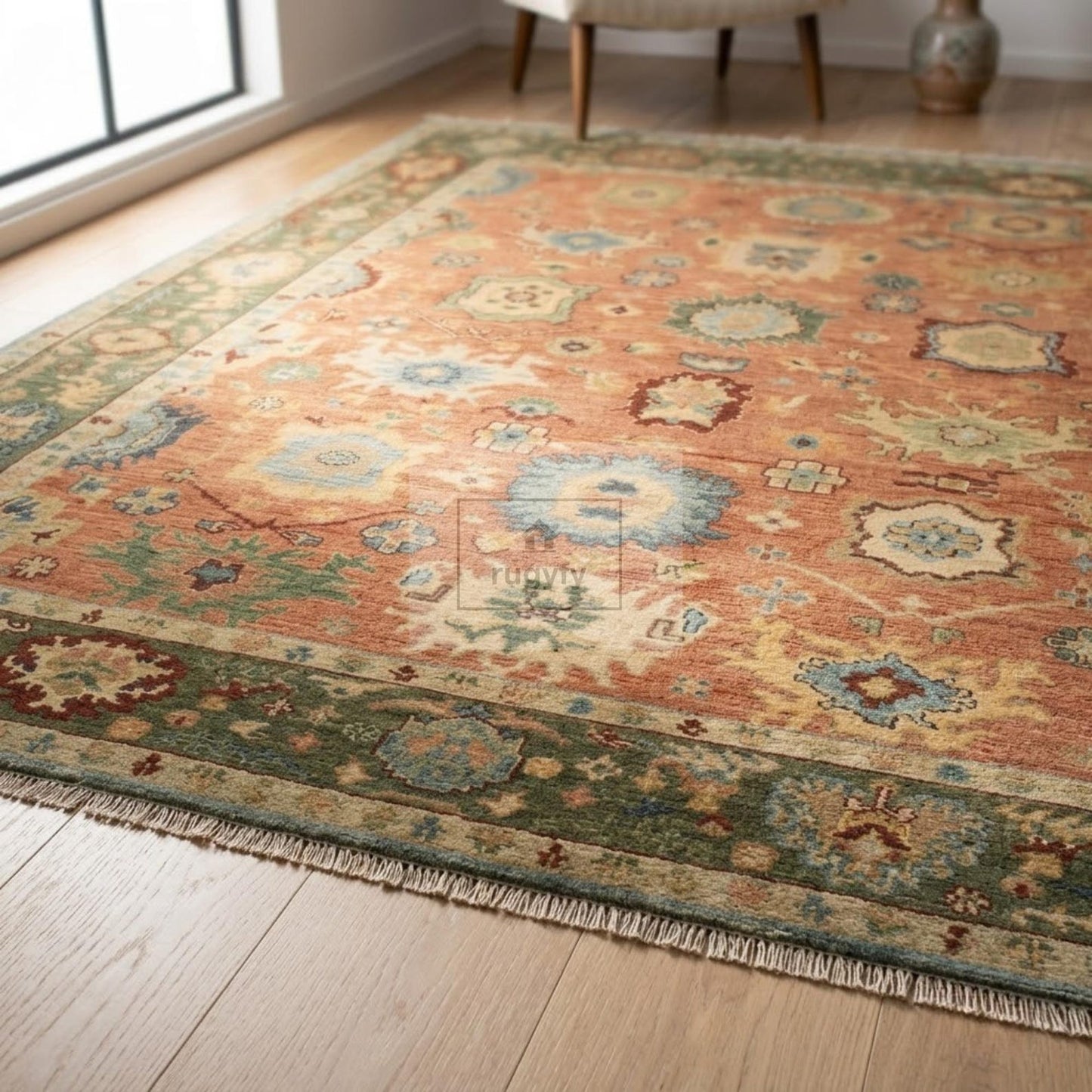 Custom Hand-Knotted Oushak Wool Rug for Interior Designers | Terracotta Anatolian Design, Trade & Contract Sizes