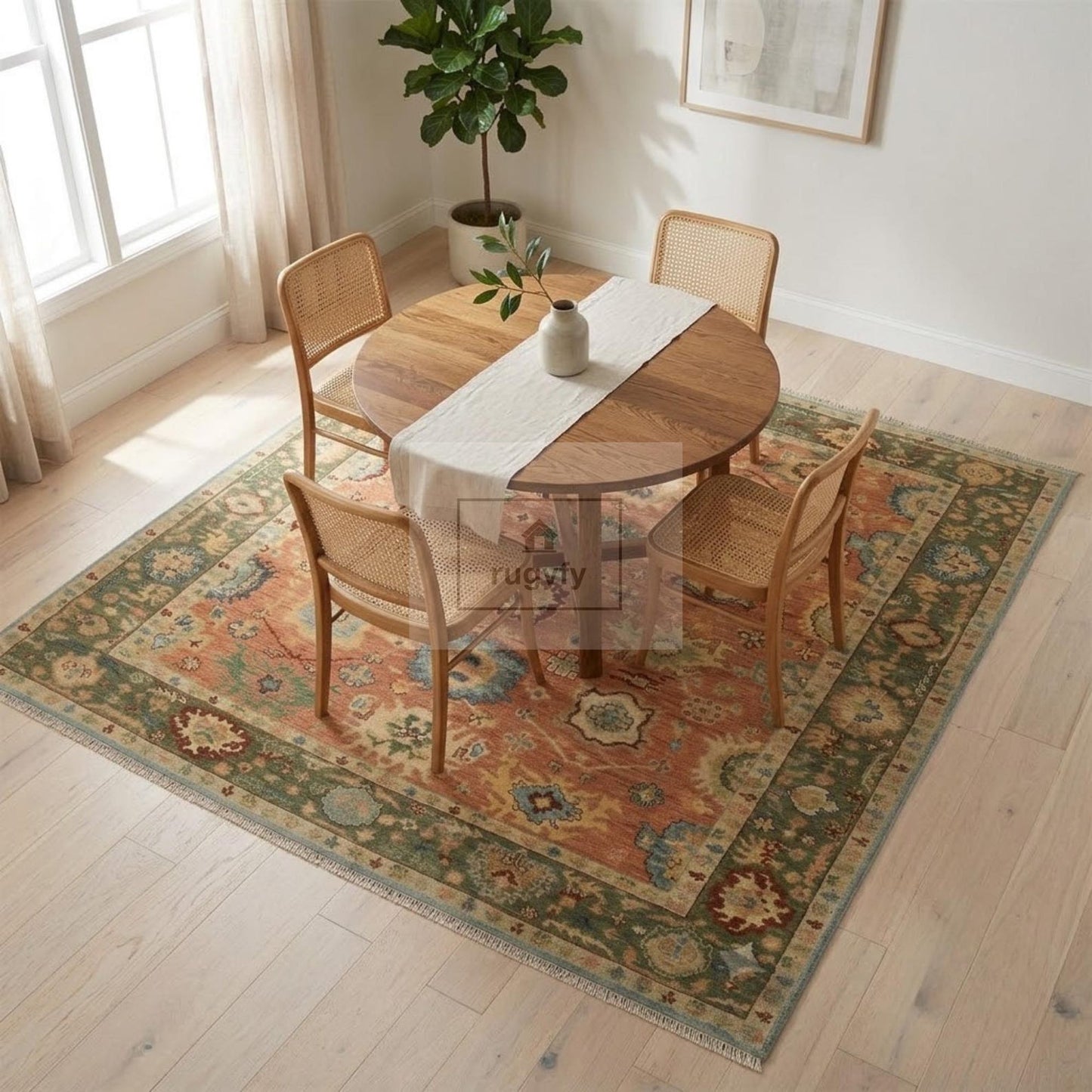 Custom Hand-Knotted Oushak Wool Rug for Interior Designers | Terracotta Anatolian Design, Trade & Contract Sizes